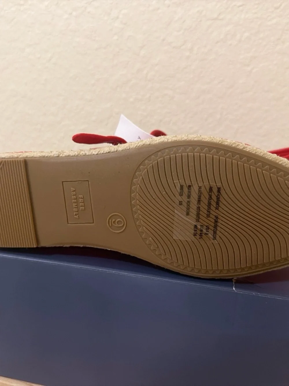 Women's Red Mary Jane Espadrilles with Strap